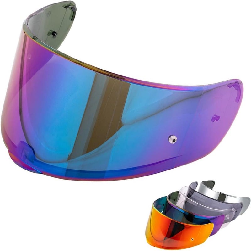 VCOROS Helmet Visor Shield For SEDICI Strada II and Strada 3 FF801 FF397 Motorcycle Helmets visor For FT2 VECTOR Helmets (Rainbow) - Image 1